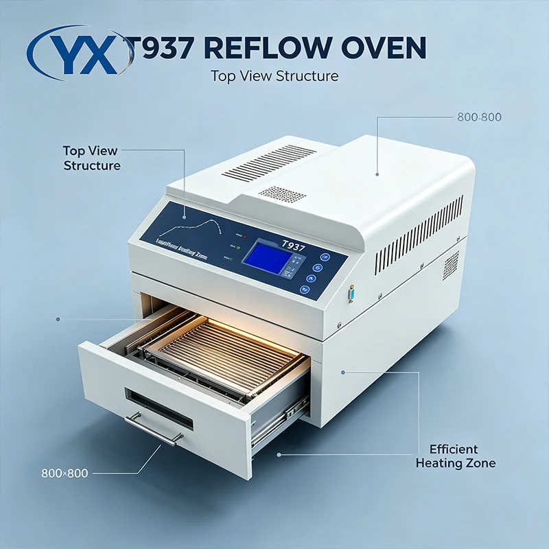 YX T-937 Desktop Leadfree Relow Oven Infrared IC Heater SMT Reflow Oven