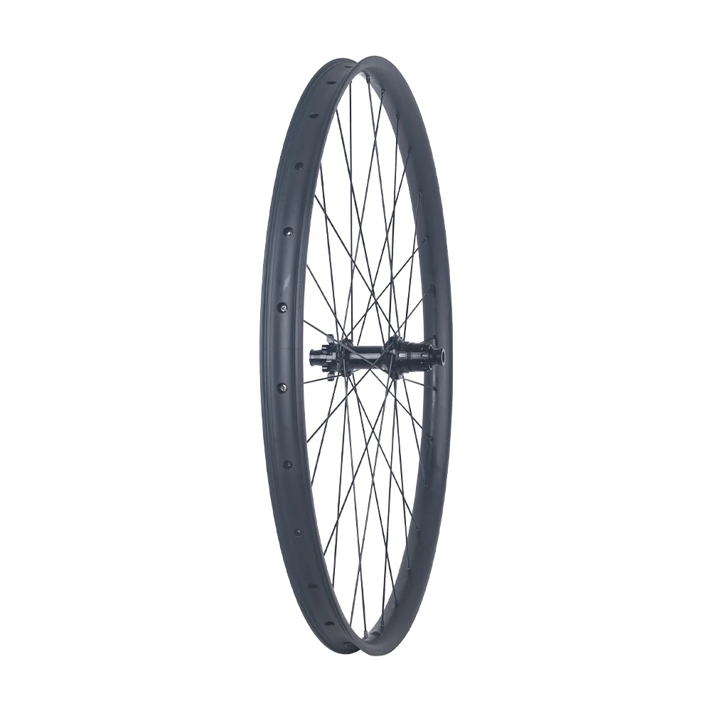 29-Zoll MTB-Carbon-Laufradsatz mit geraden Speichen, T1000 Carbonfaser-Laufradnabe, hochfester Mountainbike-Carbon-Laufradsatz – Detail 18
