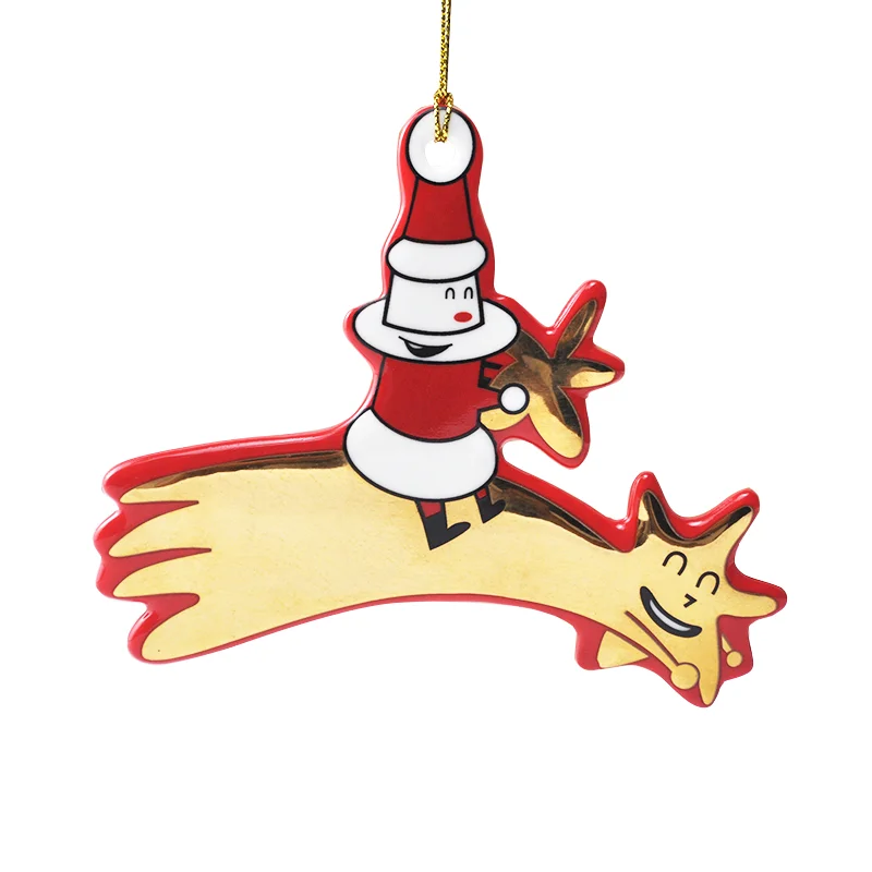 A Di Alessi Porcelain Doll Christmas Decoration Pendant 