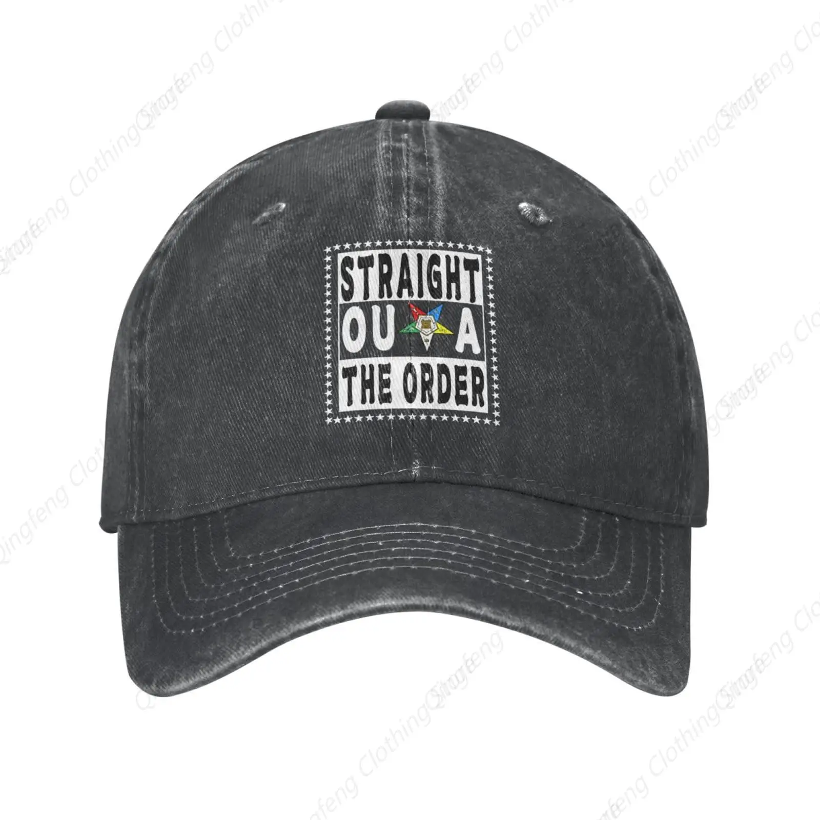 

Straight The Order Eastern Star Hat Baseball Cap Adjustable Dad Hats Gift for Men Women Outdoor Activities Black