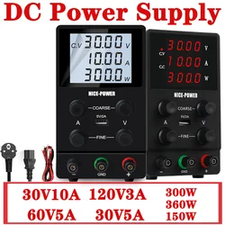 Adjustable DC Power Supply 30V 5A  30V 10A laboratory Bench Source Stabilizer LCD Color Digital Display  4 Sets Memory Function