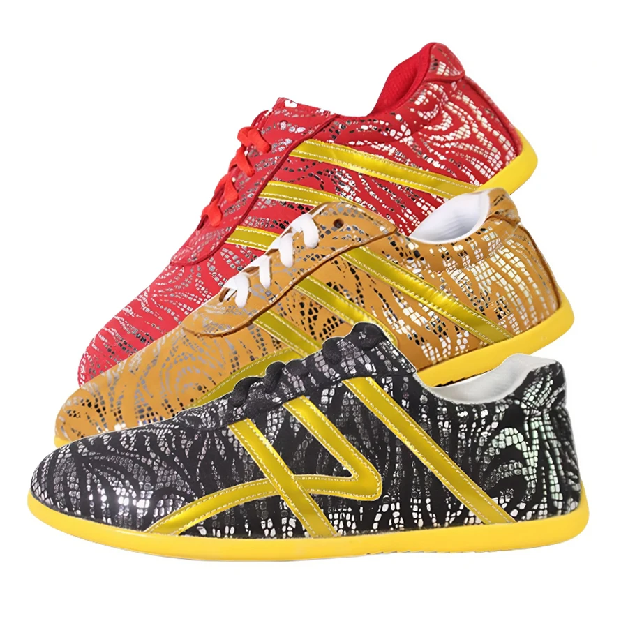 

Leather Unisex Boy Girs Traditional Chinese KungFu WuShu Shoes Taichi Changquan Nanquan Supply Footwear Martial Arts Training