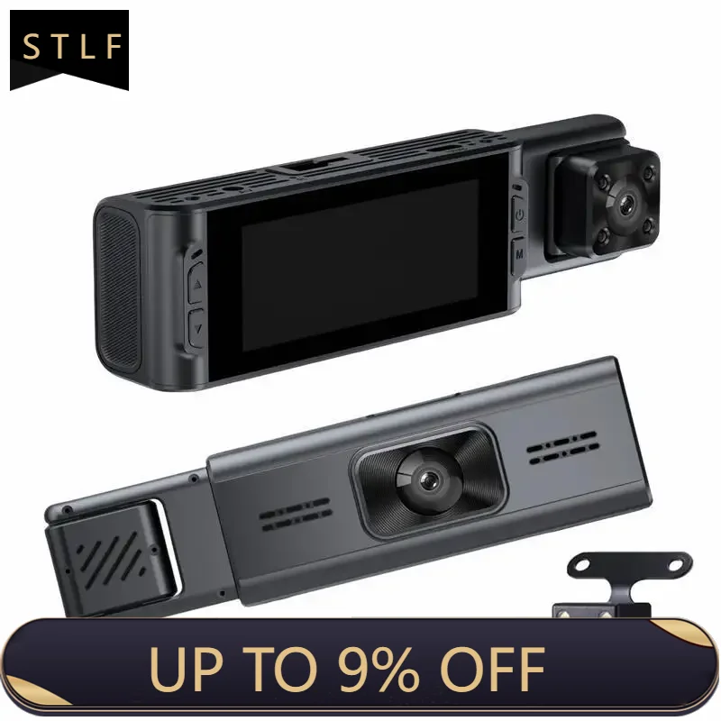 

3 Channel Dash Cam 3 Inch 1080P Vehicle 3 Way 170° Cycle Recording for Car