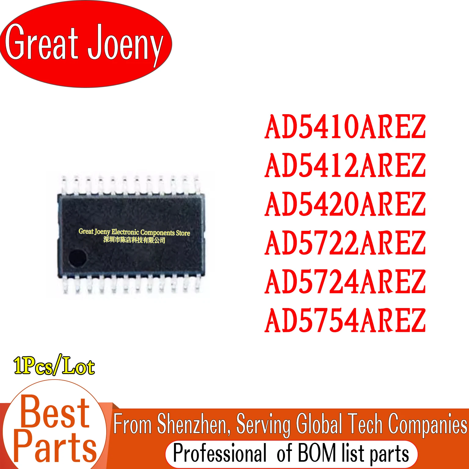 

100% New Original AD5410AREZ AD5412AREZ AD5420AREZ AD5722AREZ AD5724AREZ AD5754AREZ IC Chipset TSSOP-24