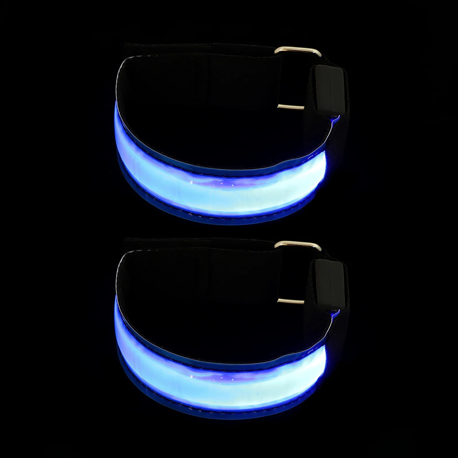 2 قطعة ليلة الجري عاكس LED Armlet شارة السلامة خفيفة الوزن النايلون الذراع إشارة ضوء حزام الذراع حزام الأمان