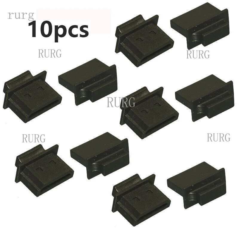 R+  10pcs HDMI Type A Dust Cover Port Protectors Anti-Dust Dirt HDMI Female Black