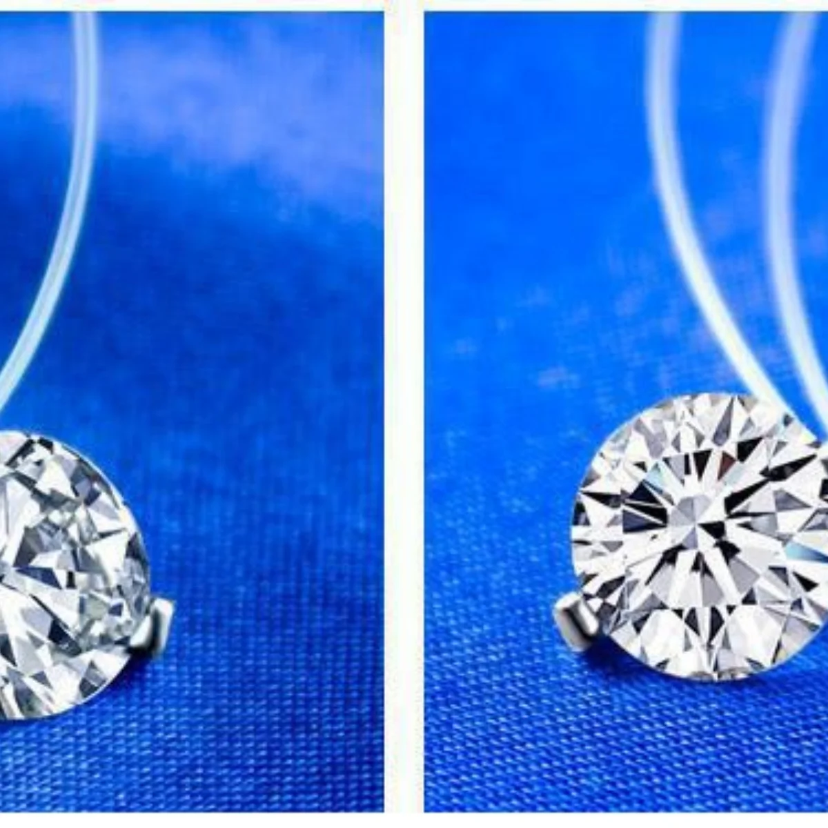 Fashion Shiny imtation Crystal Necklace Zircon Pendant Transparent Fishing Line Invisible Ladies Necklace Jewelry Clavicle Chain image 6