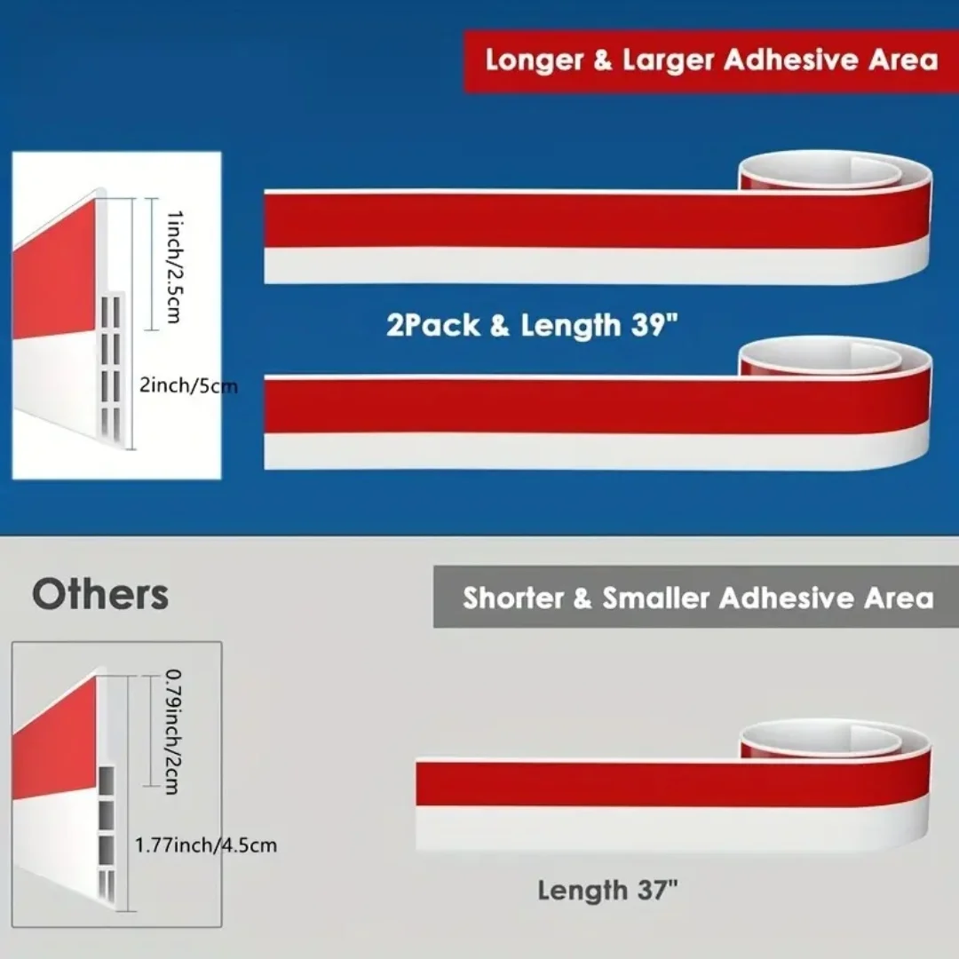 1pc Door Draft Stopper Door Sweep For Doors, Door Bottom Seal Dust And Noise Insulation Weather Stripping Draft Guard Insulator image 4