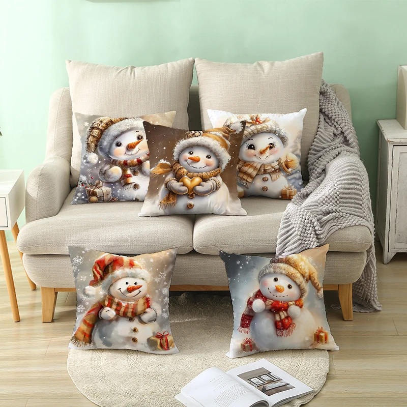 45cm Christmas Cushion Cover Pillowcase Excluding pillow Christmas Decorations For Home Ornament Xmas New Year Christmas Decor