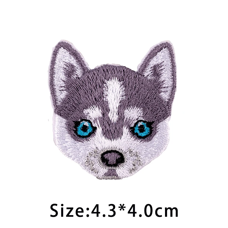 Puppy Dog Cute Border Collie Patch For Children\'s Clothing Backpack Kawaii Applique Sticker Iron  German Shepherd Patches Badge