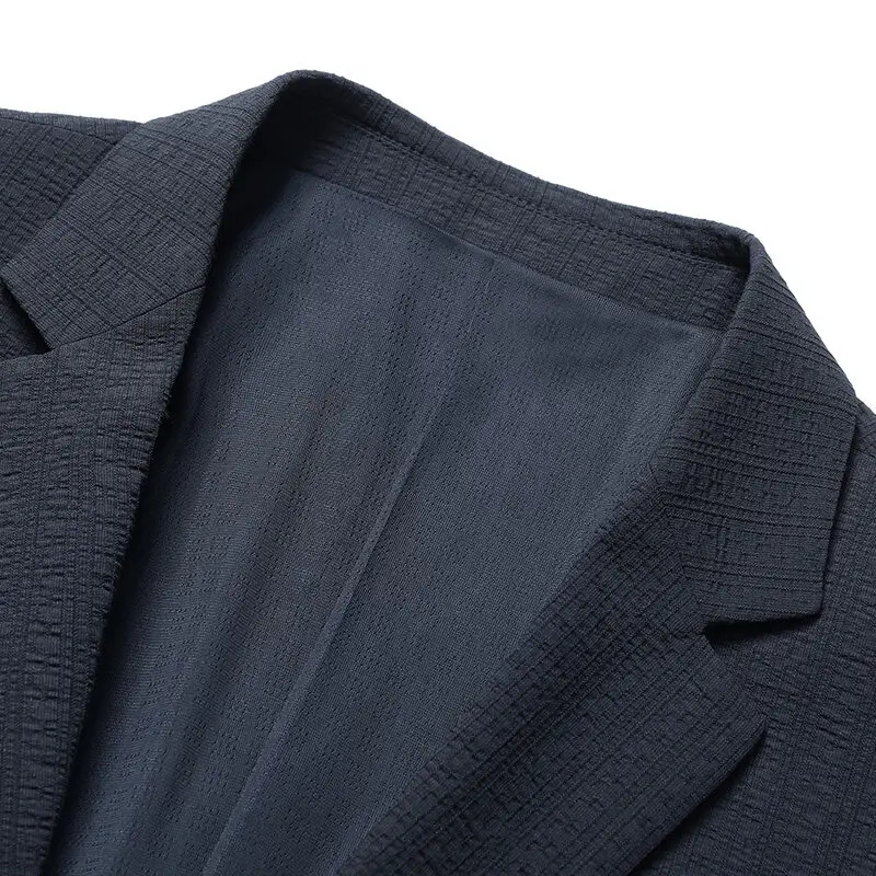 Blazer Men แฟชั่นสุภาพบุรุษธุรกิจอเนกประสงค์ Slimming สไตล์อังกฤษสีทึบการโฮสติ้งการแสดง Casual งานแต่งงาน Blazer