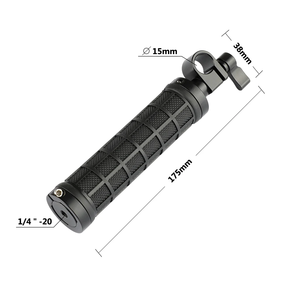 Morsetto per asta CAMVATE impugnatura per impugnatura impugnatura per fotocamera portatile con morsetto per asta singola da 15mm per supporto per asta da 15mm supporto per spalla DSLR Rig