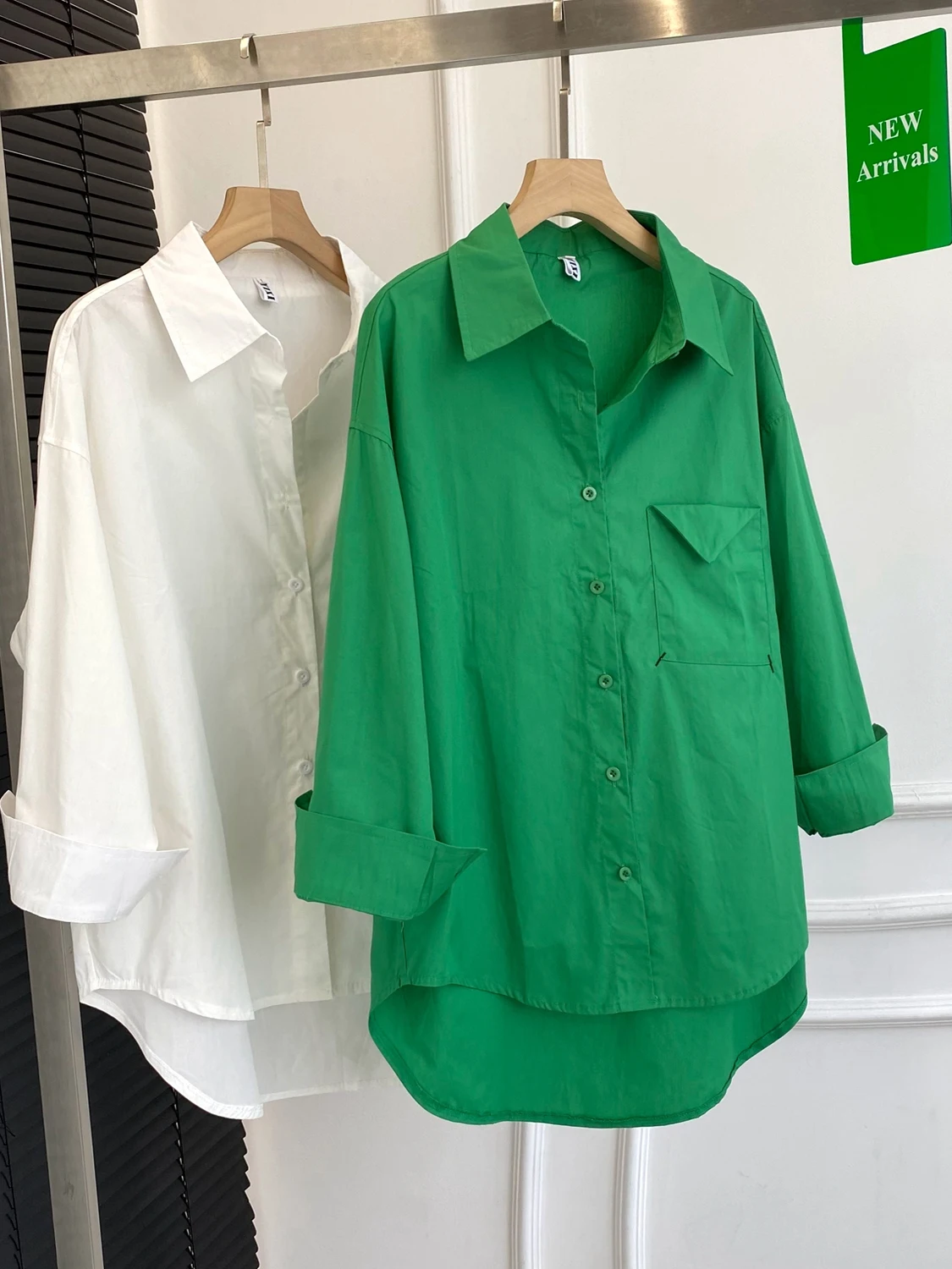 

een Cotton irt Women's Loose Fit Long Sve Button down Office Sle Korean Faion Breathable Comfortable Daily Wear