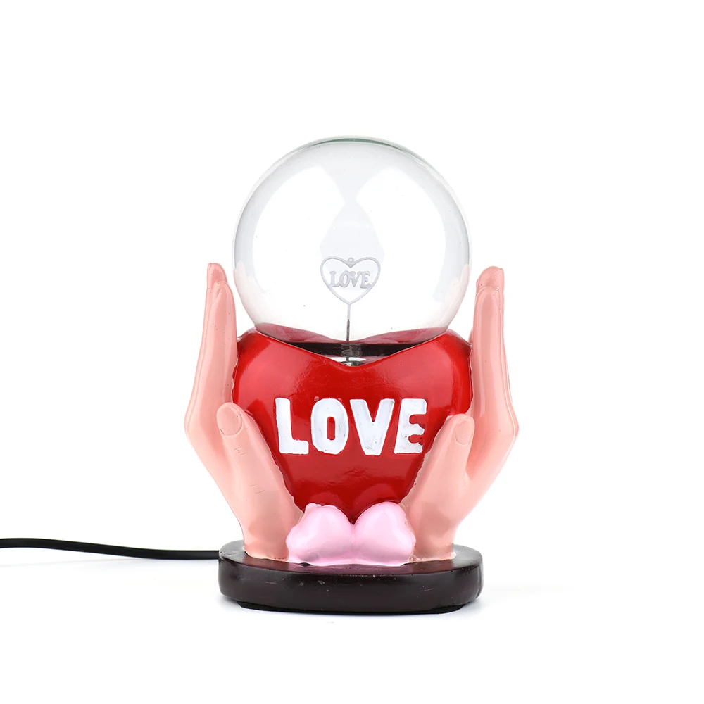 Holding Love Crystal Plasma Lamp 4 Inch Glass Ball Touch Sensitive Science Popularization Enlightenment Indoor Table Decoration