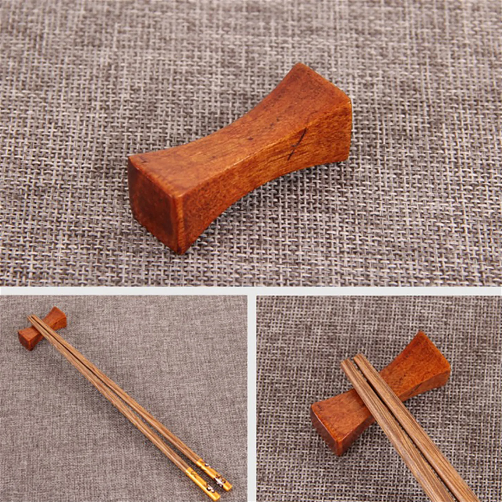 Wood Chopstick Rest Japanese Chopsticks Holder Vintage Chopstick Rest Creative Decorative Chopsticks Pillow Tableware Holder