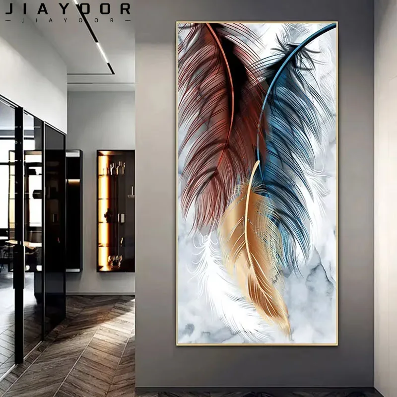 

2024 Modern Art Feather Wall LED Wall Light Decoration Painting Bedroom Study Living Room Lobby Hotel Indoor Home Furnishings