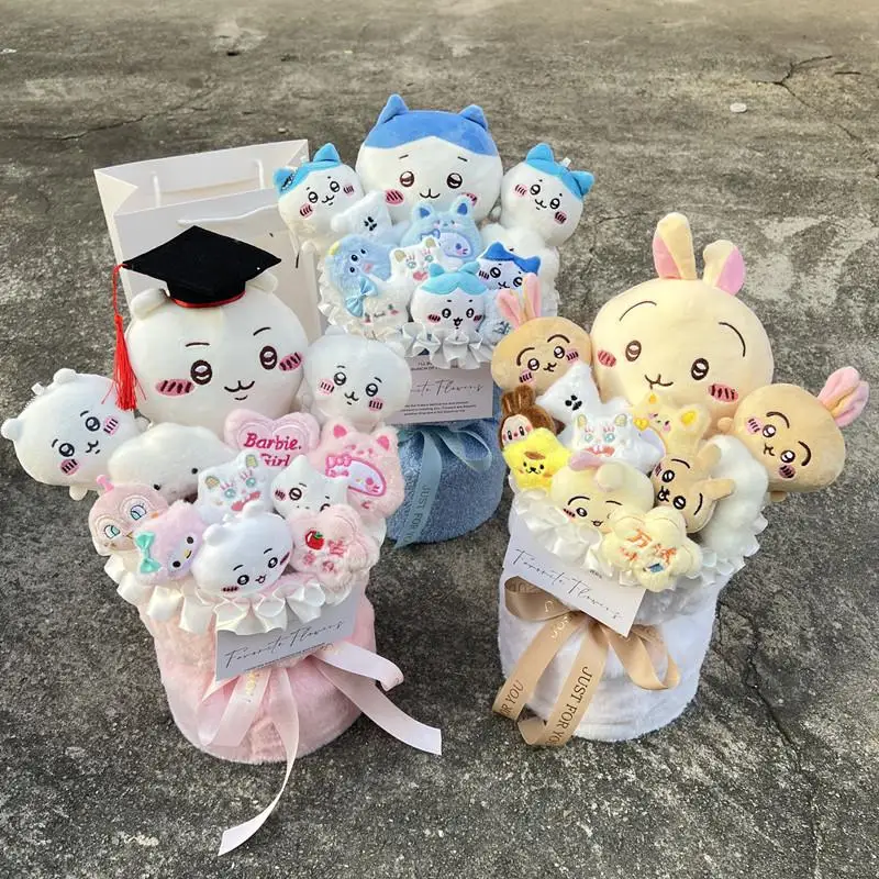 Hot Chiikawa Little Eight Usachi Bouquet de poupée créative meilleurs amis cadeau pour enfants cadeau de saint valentin cadeau d'anniversaire de remise des diplômes