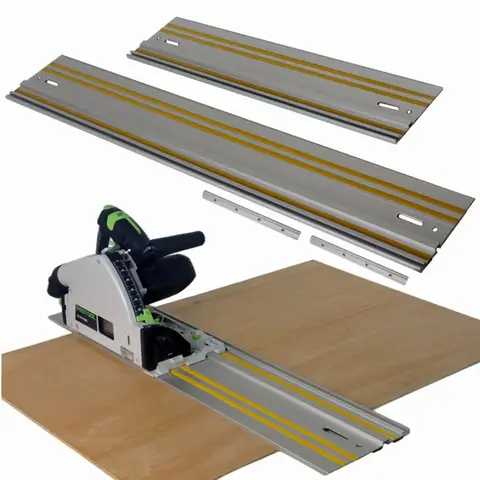 Rail de guidage de scie à rail de 55 po pour scies à rail Makita ou Festool, guide de 1400mm pour découpes de déchirures répétables, coupes biseautées et droites optimisées