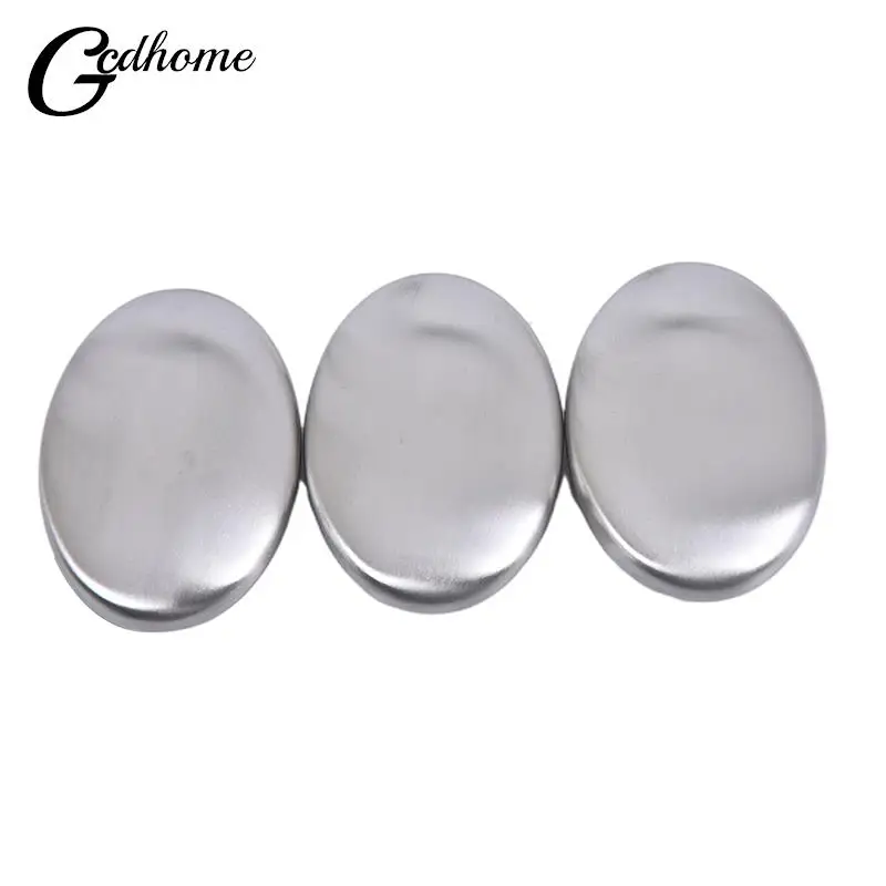 

Stainless Steel Soap Oval Shape Deodorize Smell From Hands Retail Magic Eliminating Odor Kitchen Bar Chef Soap DropShip