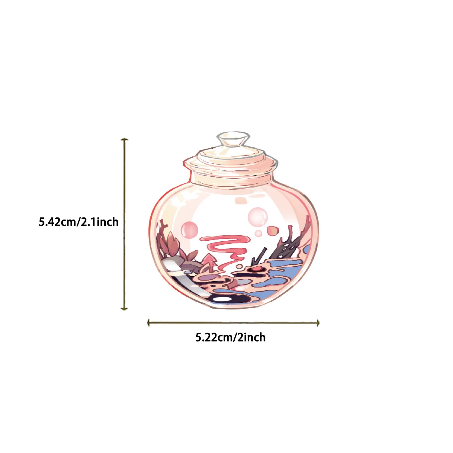 10/30/50PCS Transparente Cartoon Glas Ball Transparente Objekt Aufkleber Pack DIY Gitarre Wasser Tasse Skateboard ‌   Wasserfeste Aufkleber