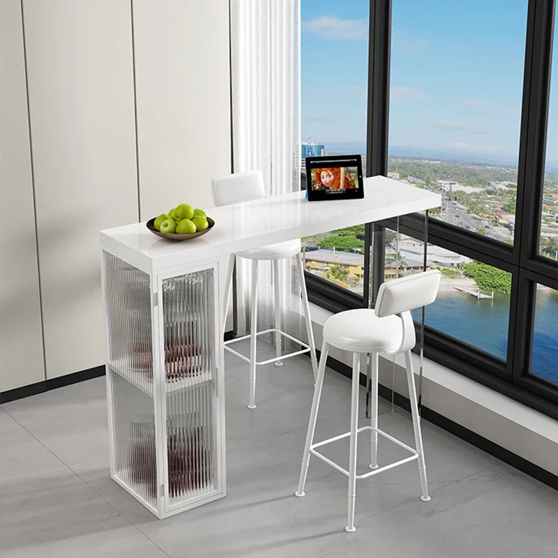 Narrow Table Italian Furniture Balcony High Round Bar Bedroom Bedside Restaurant Tables Executive Modern Night Club White Coffee