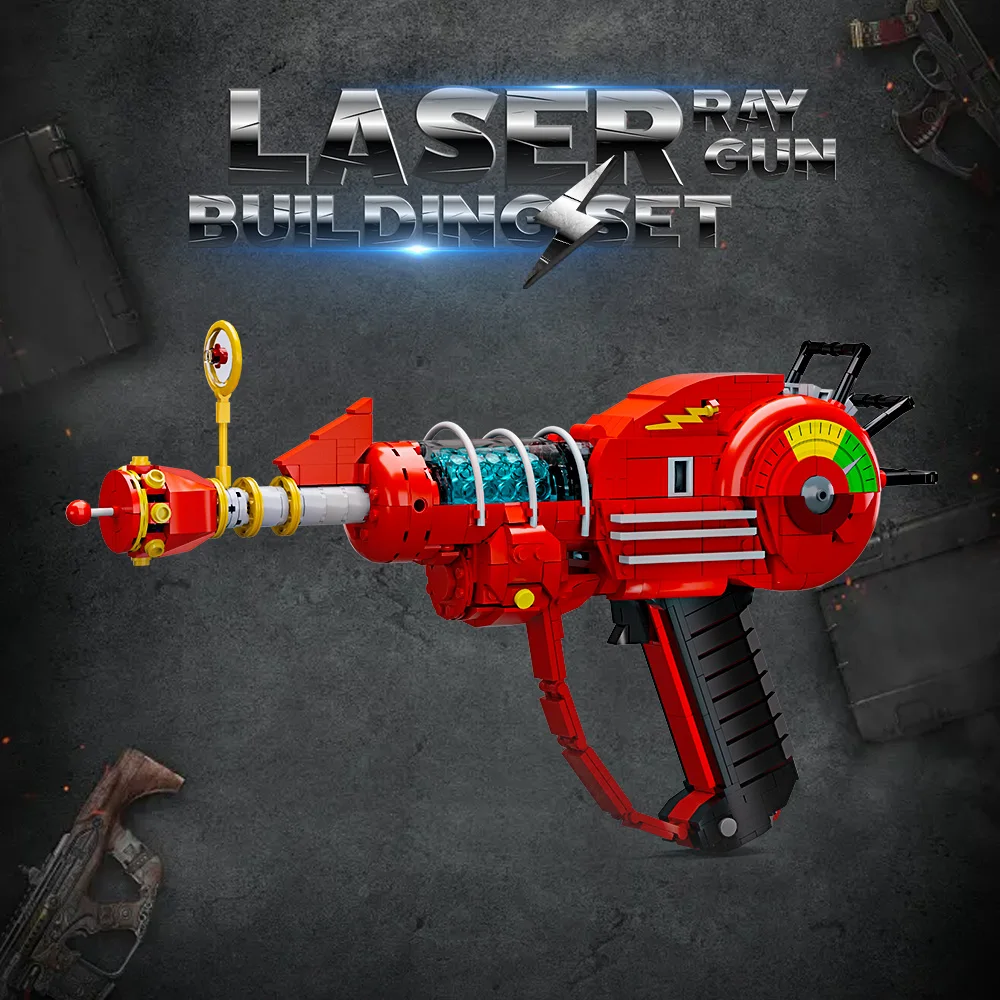 Gorbicks MOC Red Call of Duty Ray Gun Modell Bricks DIY Spiel Bausteine Kit Requisiten Spielzeug Für Geburtstag Geschenke – Detail 10