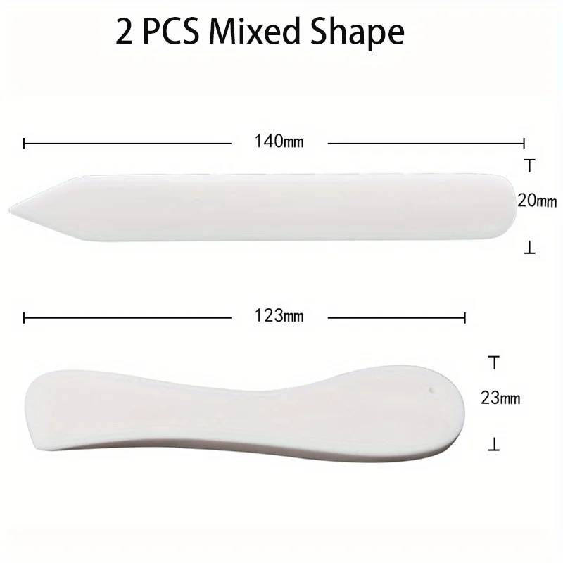 2pcs/set Folders Tools for Scoring Folding Creasing Paper Edge Bookbinding Stain Removing Scraper