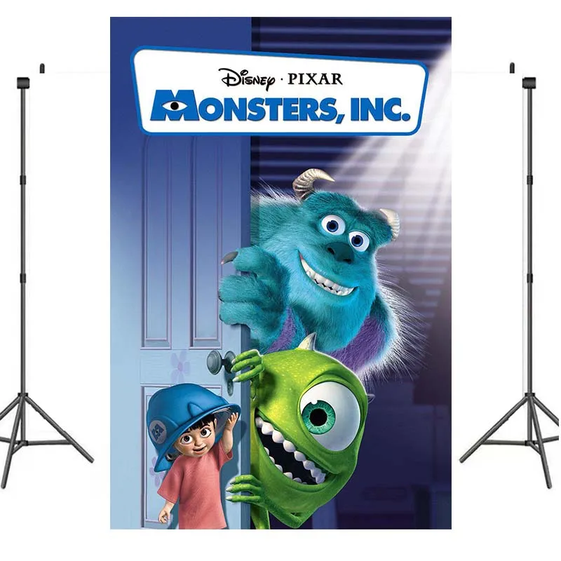 Monsters University Birthday Party Decoration Mike James Balloon Photo Background Flag Cake Topper Boy Baby Shower Home Garden