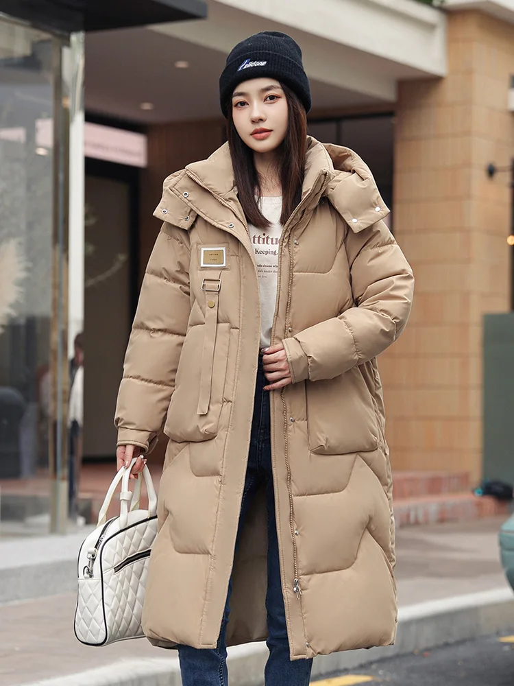 Vielleicht 2023 New Thick Women Parkas Winter Clothes Coat Casual Hooded Warm Long Jackets Coat Winter Female Thicken Outwear