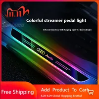 For AudiAudi A3 A4 A5 A6 A7 Q3 Q5 Q7 RS4 RS5 S3 S4 S5 TT Wireless LED Car Door Threshold Welcome Pedal Light Multicolor Atmosphe