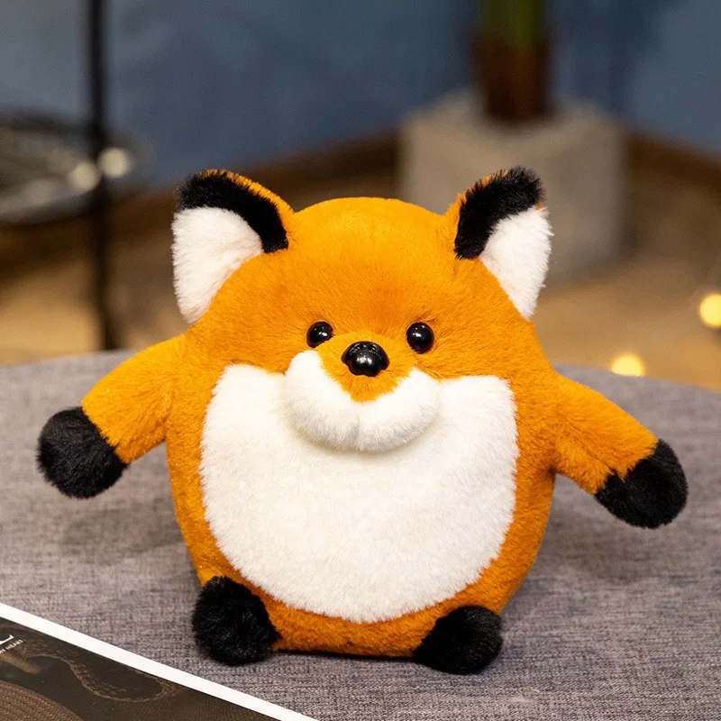 25cm Neues Realistisches Fuchs-Plüschtier Gestopfte Wilde Tiere Lebensechte Puppe Heimdekoration Spielzeug Simulierte Fuchspuppen Kinder Geburtstag Weihnachtsgeschenke