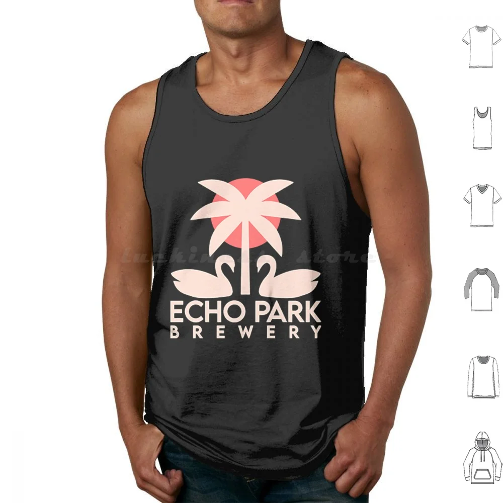 Echo Park Brewery Colin From Accounts Tank Tops Print Cotton Colin From Accounts Echo Park Brewery Gordon Crapp Ashley