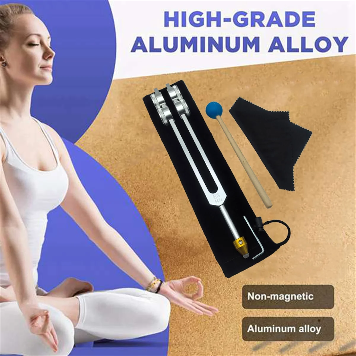 튜닝 포크 세트, OTTO64HZ 튜닝 포크, 힐링 차크라, 사운드 테라피, 몸, 마음, 영혼의 완벽한 조화 유지