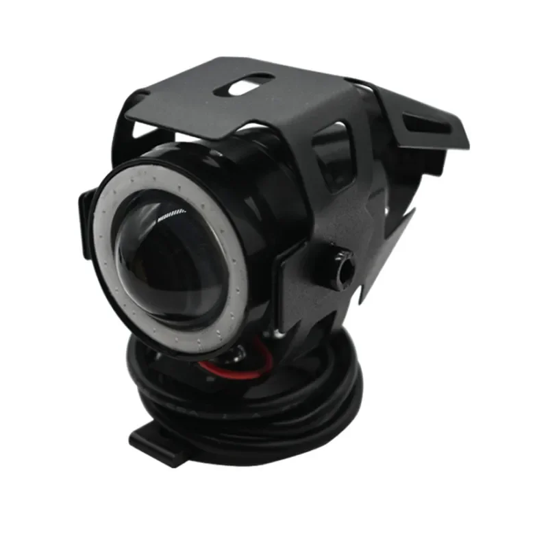 Super Bright Mini LED Motorcycle Headlight Work Light Angel Eye Headlamp Fog Spotlights Driving Lamp with ON/OFF Switch