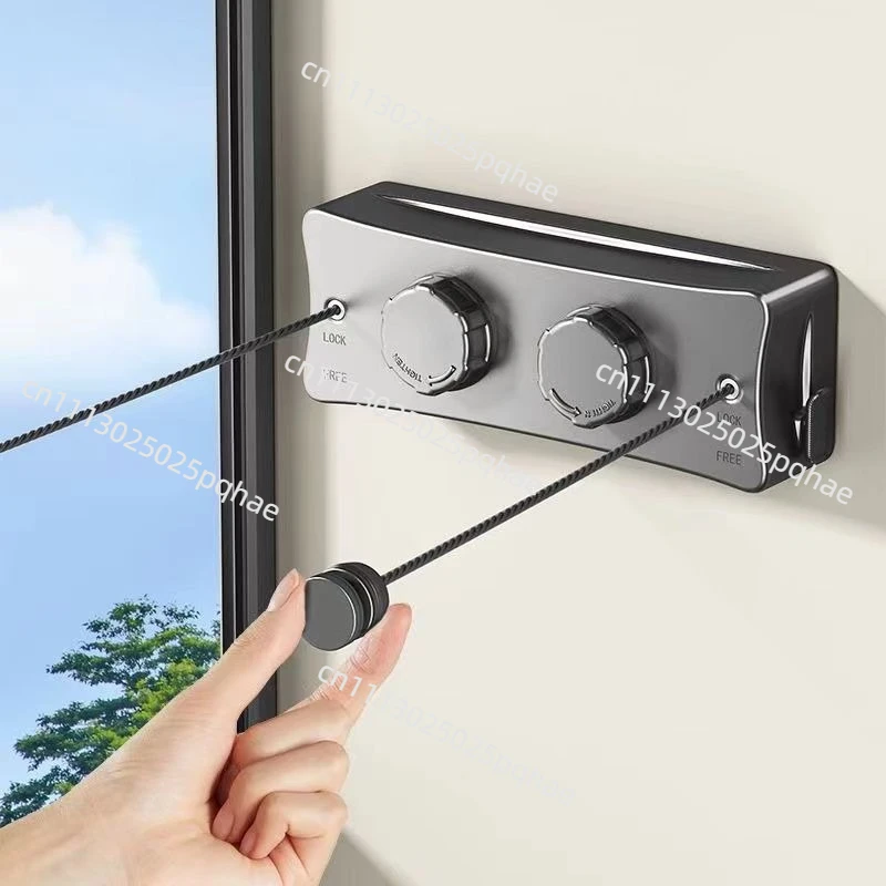 Retractable Clothes Line Dryer Home Laundry Hanger Punch-free Bathroom Balcony Telescopic Hanging Clothes Drying Artifact