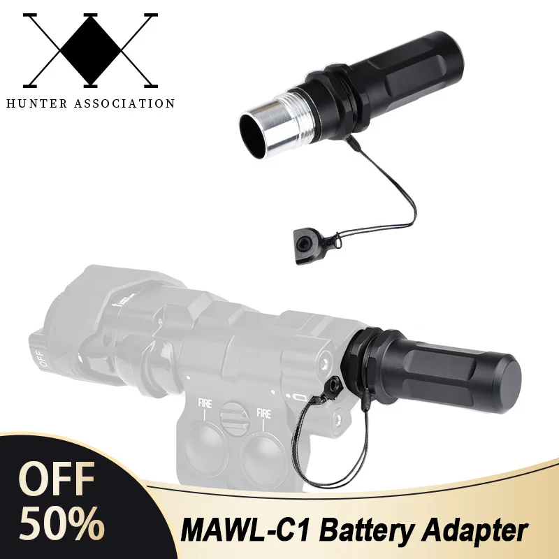 

Адаптер MAWL C1 + AA для аккумулятора, Металлическая магнитная коробка, тактические аксессуары для страйкбола, с красной точкой, синим и зеленым ИК-лазером, улучшенные аксессуары для прицела