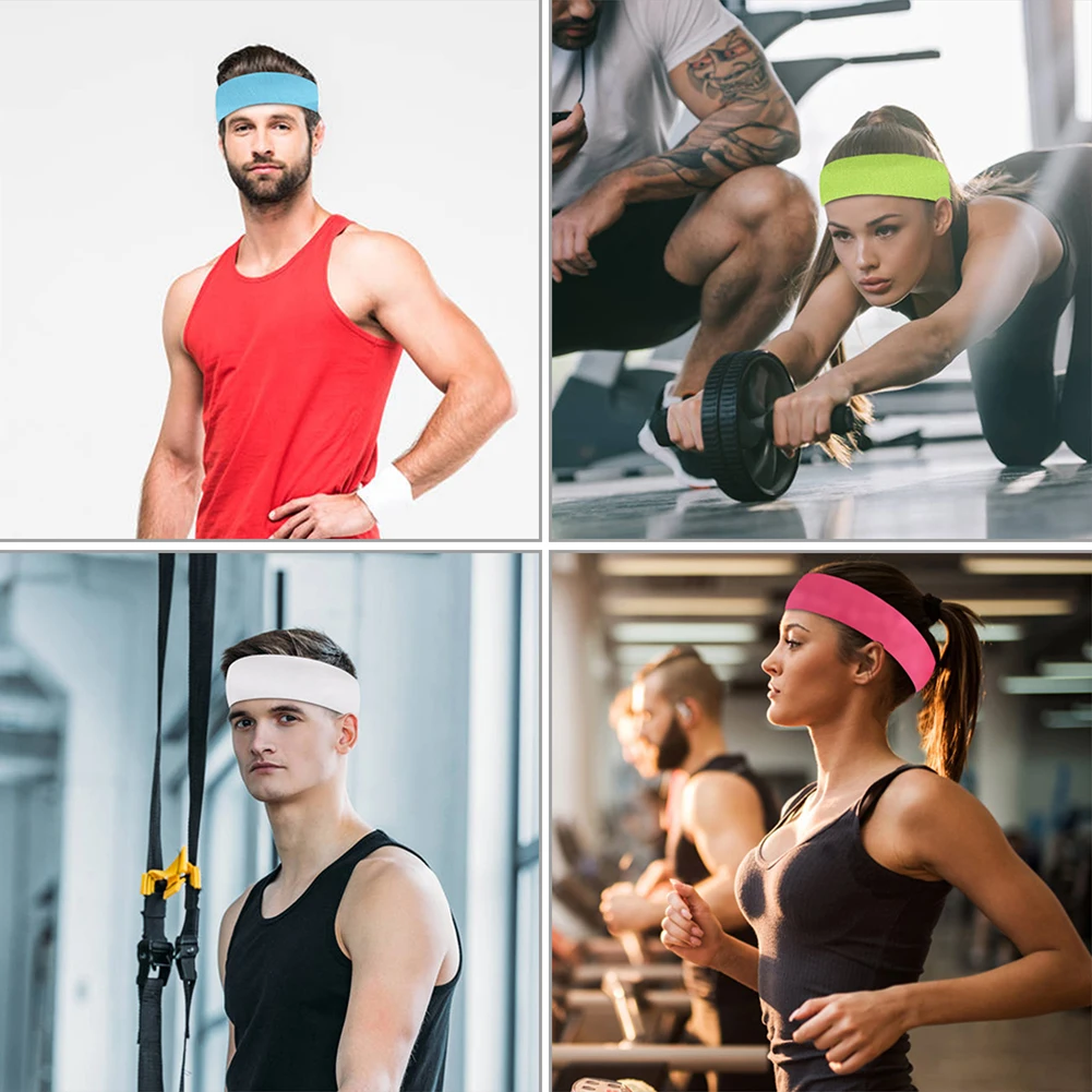 

Outdoor Candy Color Fitness Bandage Sports Running Headscarf Yoga Headband Sweatband Hair Bands Elastic