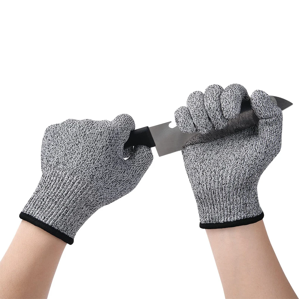 Grade 5 Cut Resistant Gloves Kitchen Scratch Resistant Glass Cutting Safety Protection for Gardeners