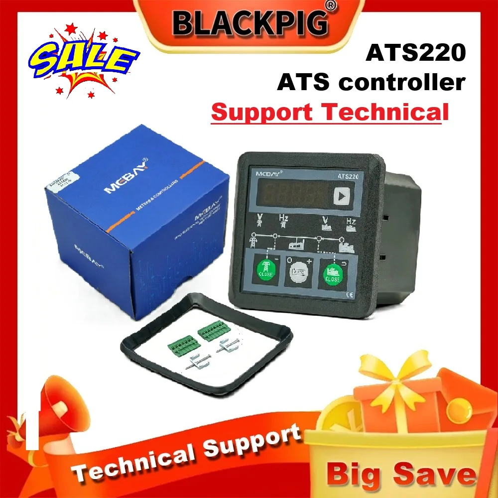 Direct ATS220 Mebay ATS Controller For Generator Automatic Transfer Switch LED Display Genset Auto Manual Control Module Panel