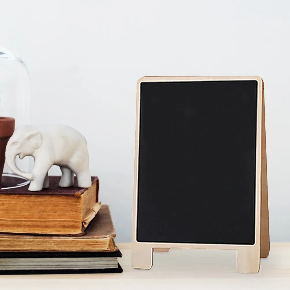 

2Pcs Wooden Chalkboard Message Board with Stand Double Sided Memo Writing Board for Rooms Bedrooms Offices Home Decoration
