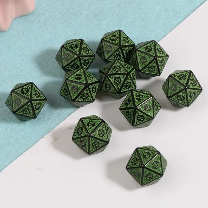 U1JC 10Pcs 20 Sided D20 Dices Role Playing Games Party Favor Board Game Lovers