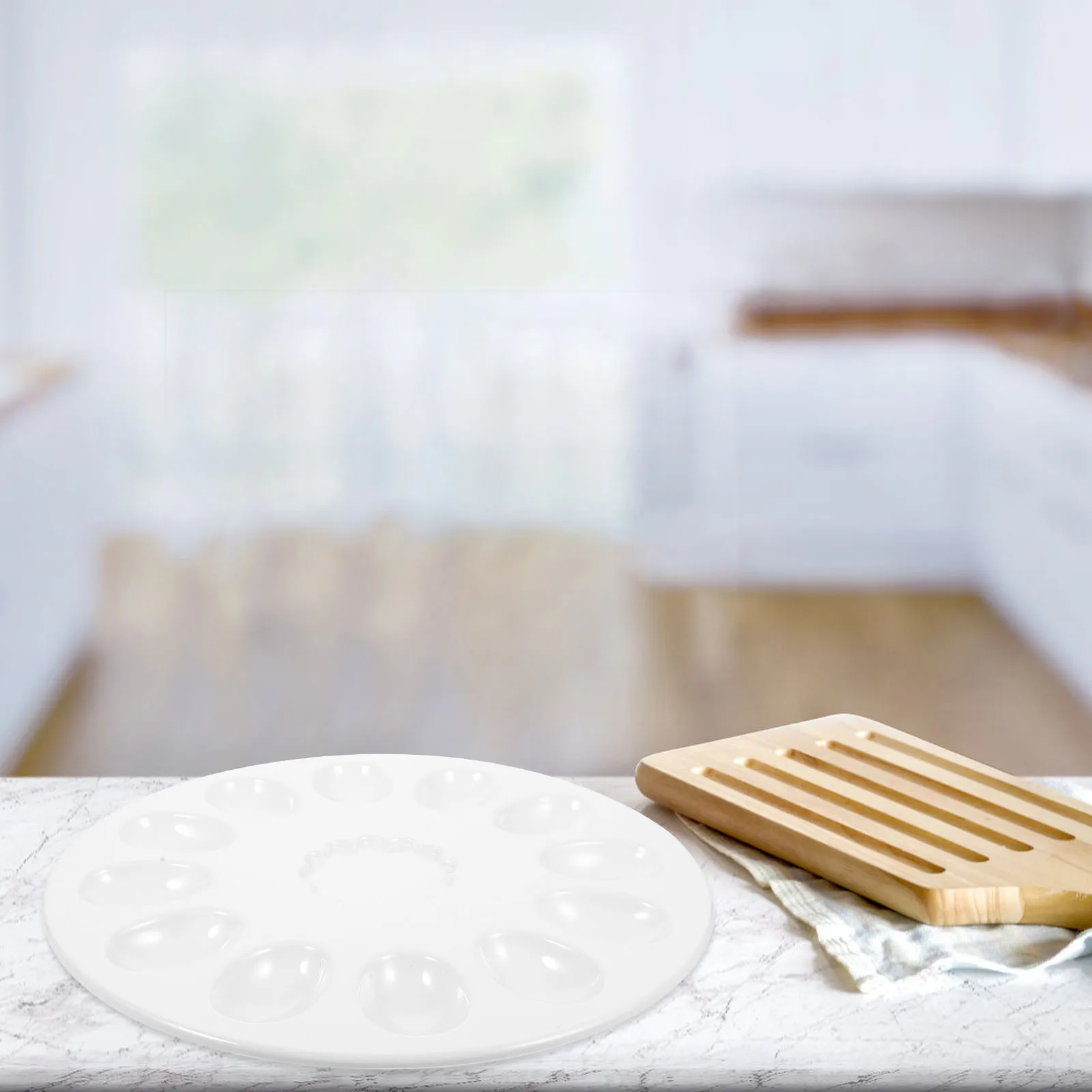 

Egg Decorative Tray Deviled Eggs Platter Trays Porcelain Container for Melamine