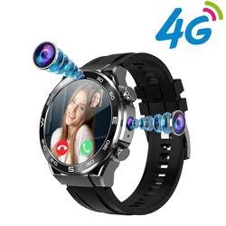 Nowy okrągły smartwatch 4G Ekran AMOLED NFC Połączenie wideo Podwójny aparat Pobierz aplikacje WIFI Karta Sim Zegarki B8 Inteligentny zegarek z systemem Android