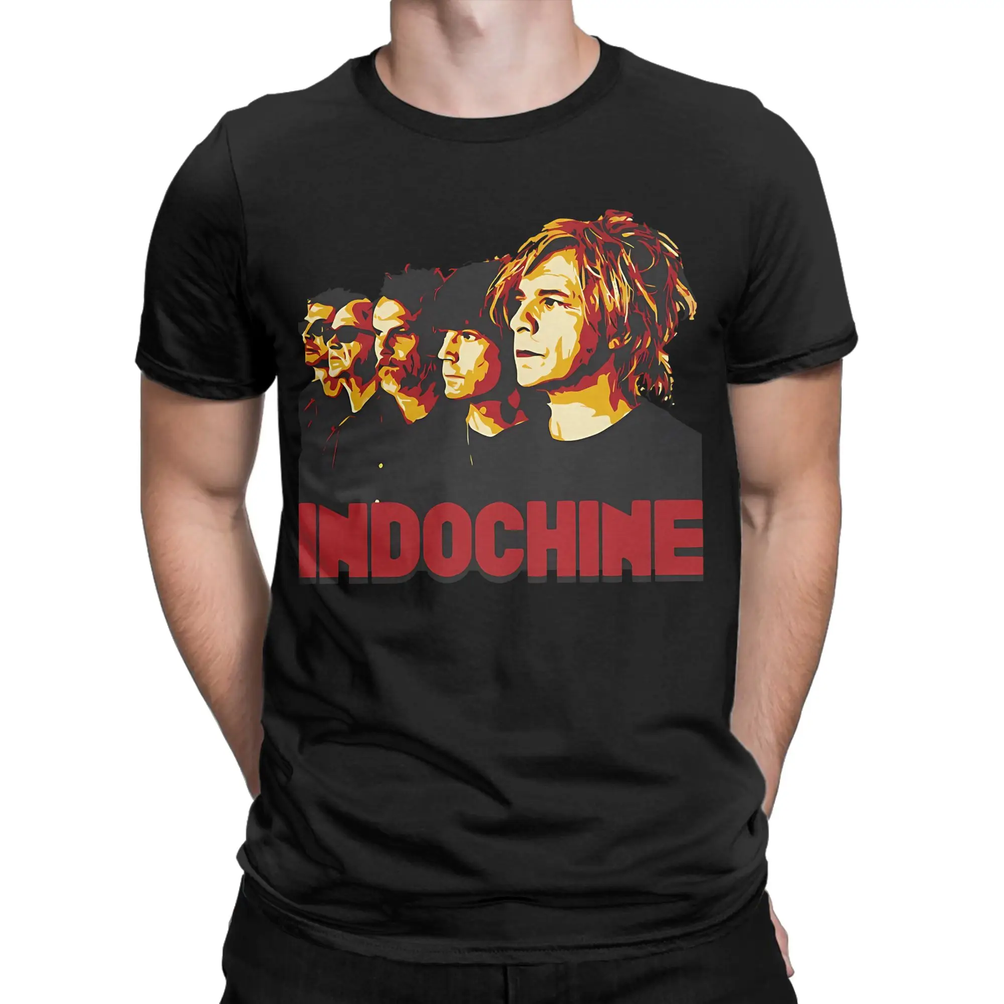 Grunge Aesthetic Art Novelty 100% Cotton T-Shirt Indochine Tops Tees For Men