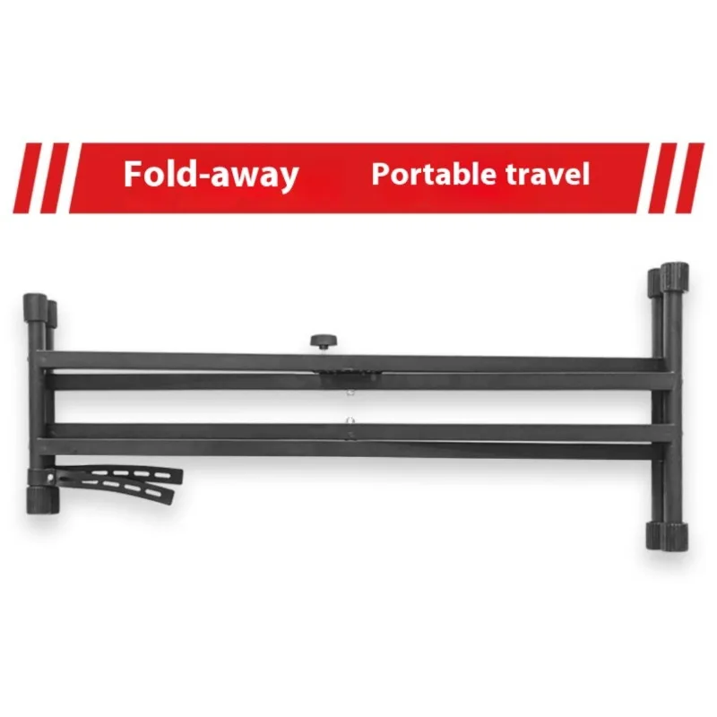 Image 4: Support de Piano à Double Tube de Style X, support de clavier pliable en métal épais et robuste pour Piano numérique 61 76 88 touches
