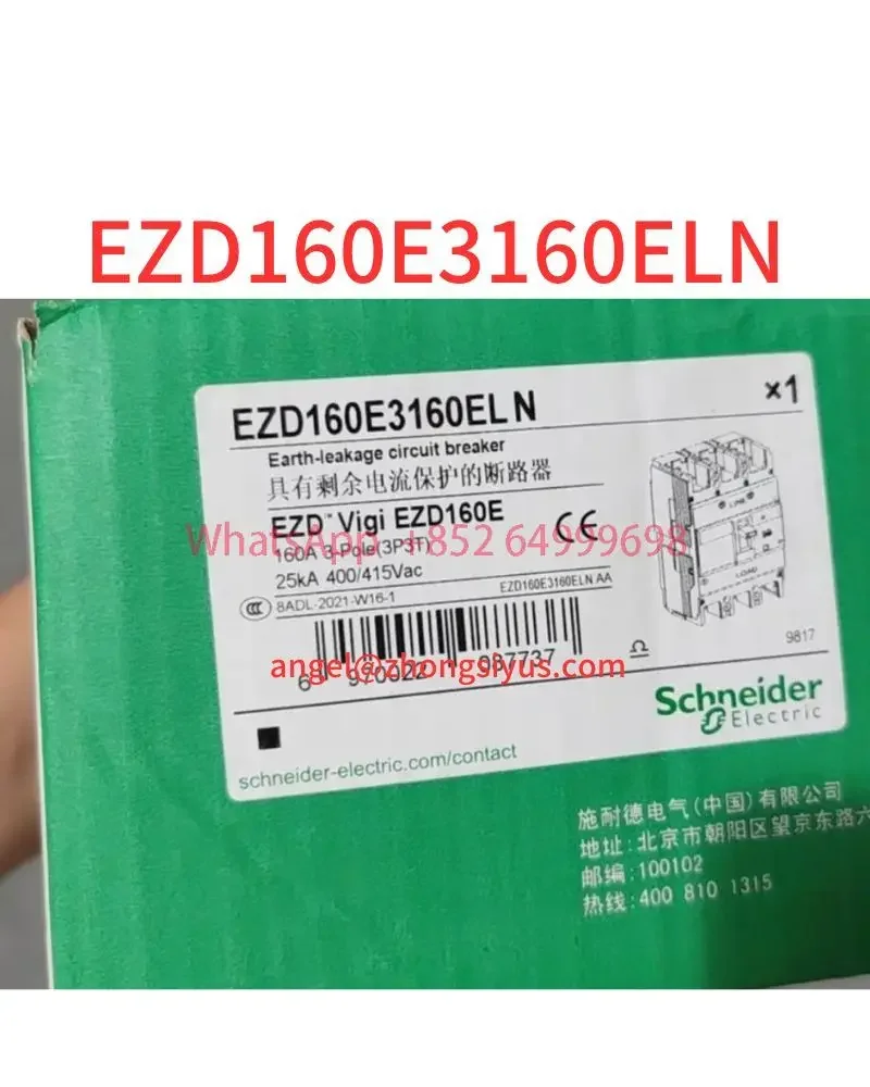 New EZD160E3160ELN plastic case leakage protection circuit breaker