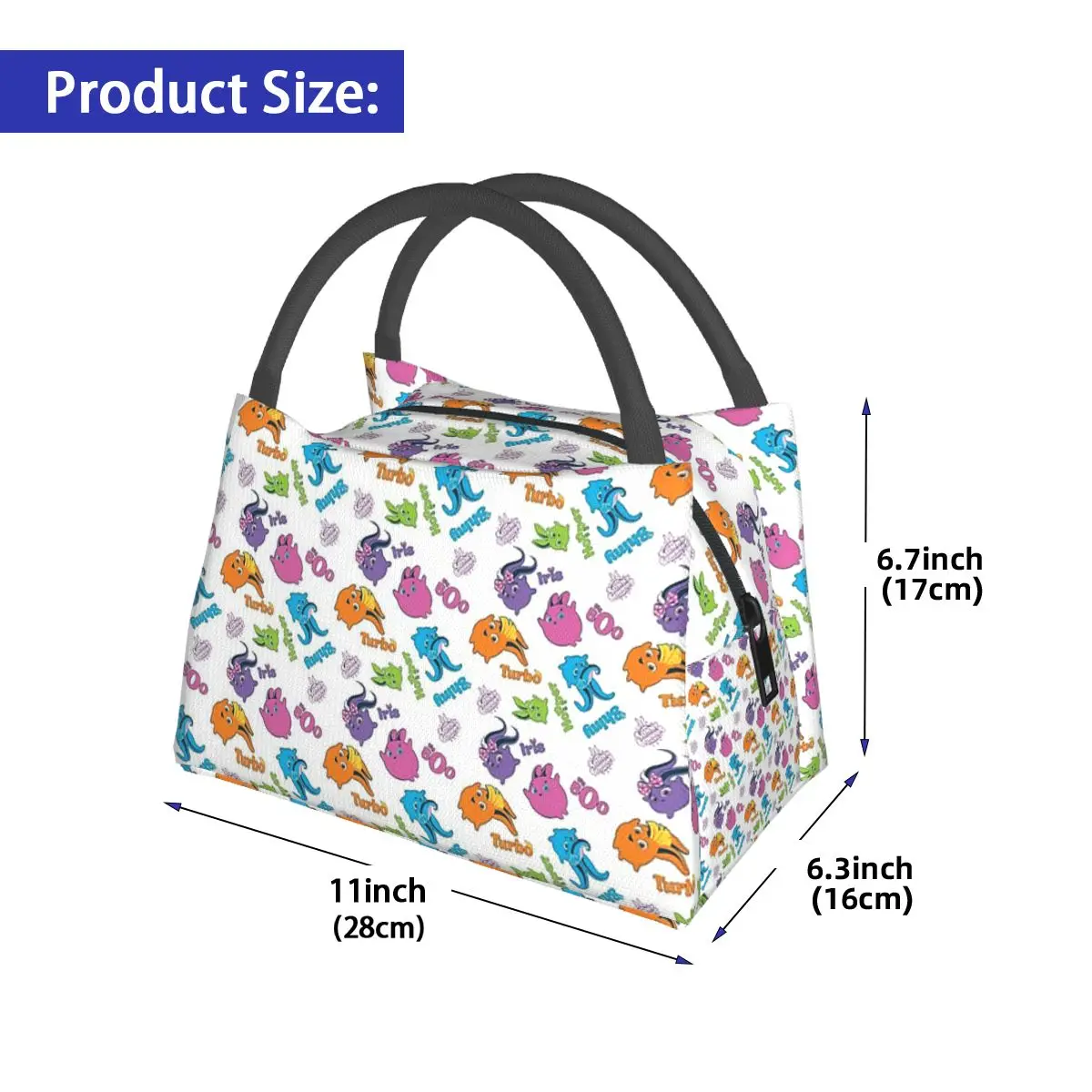 Impermeável Isolado Lunch Box para Mulheres e Crianças, Piquenique Cooler Bag, Lunch Tote, Travel Bag, Sunny Bunnies