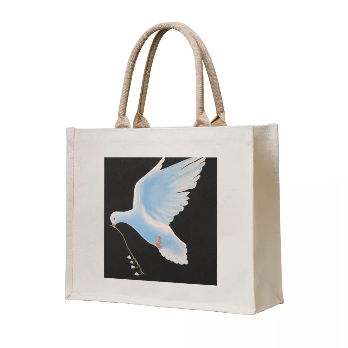 

dove oil painting on canvas Tote Bag Women's shopper bag tote bag custom tote men