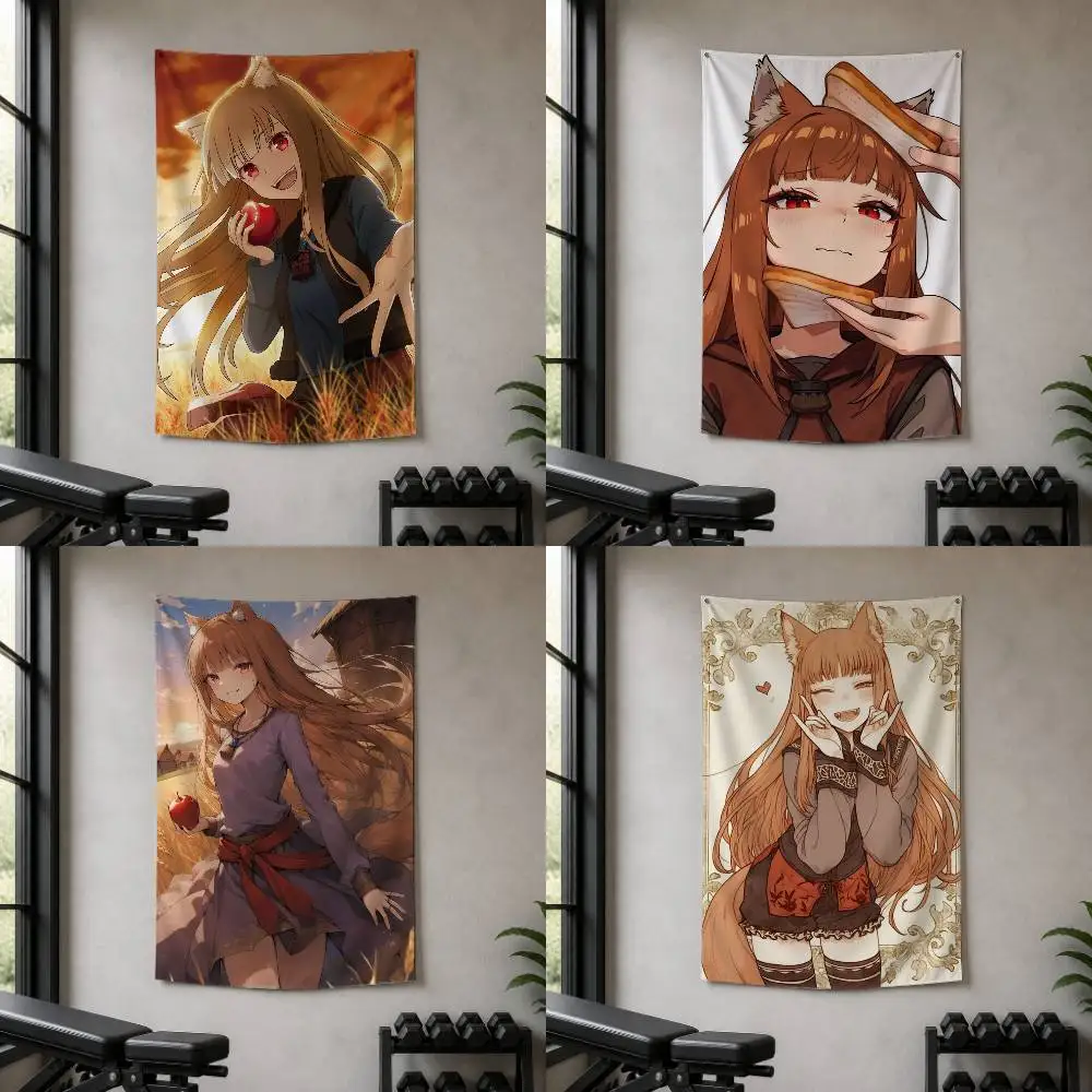 S-Spice and Wolf Holo Decorative Art Flag Banner for Picnic Camping Party and Home Decor