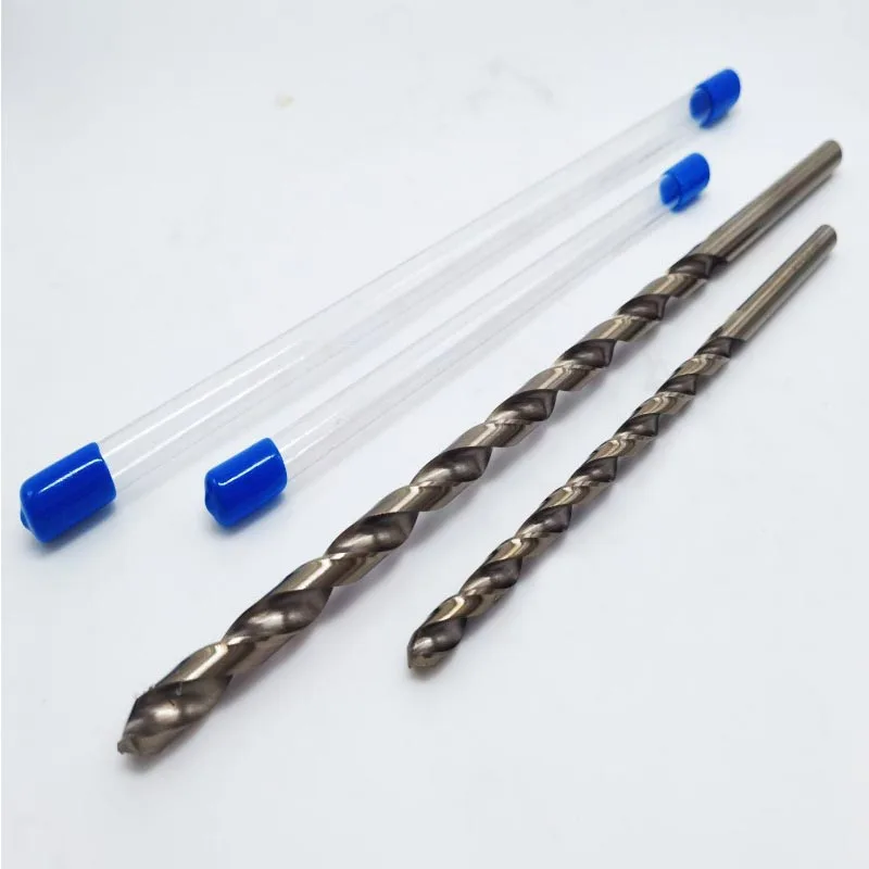 1PC 1.5mm-13mmx160mm-250mm OAL HSS-CO 5% Cobalt M35 Long Twist Drill Bits For Stainless Steel Alloy Steel & Cast Iron